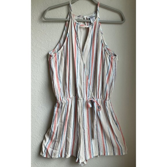 Joe B Pants - New Joe B striped Rayon Romper size large New with tags